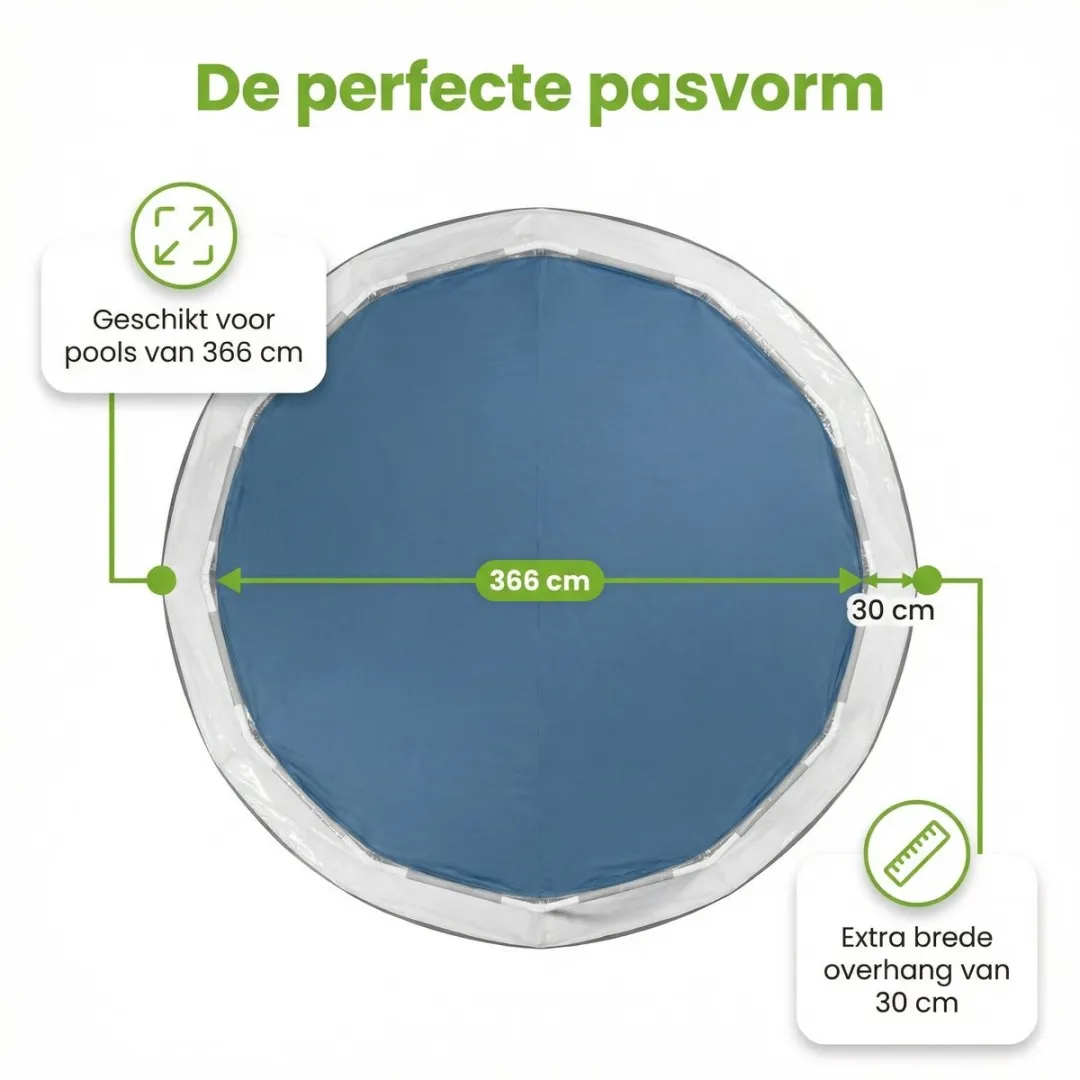 EXIT Rond Stone Frame Zwembad - 360 x 76 cm - Inclusief Pomp Afdekzeil - Onderhoudspakket - Warmtepomp - 7-delig