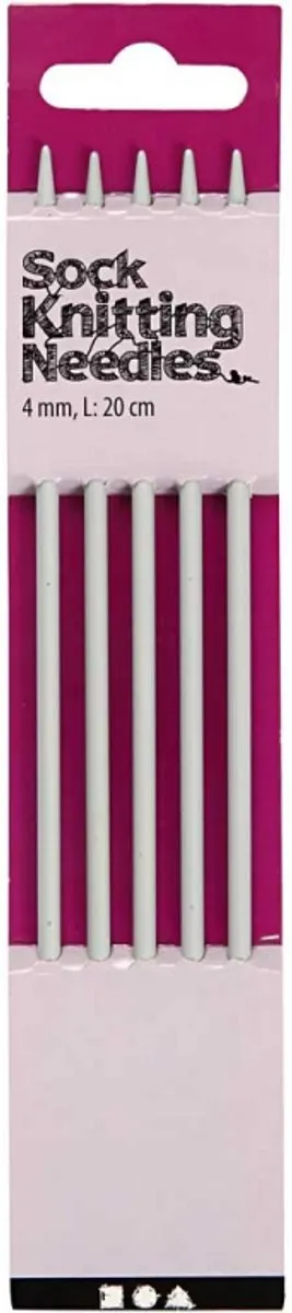 Creativ Company Sokken Breinaalden 4 - Zilver - 5 Stuks