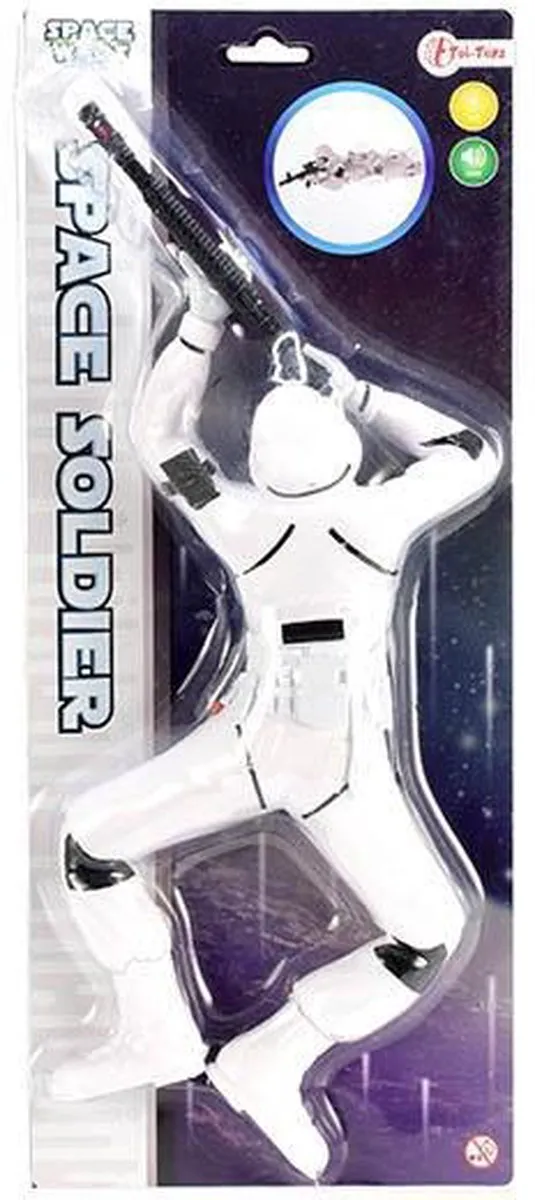 Toi-Toys Space Wars Speelpop Space Soldier 35cm - Wit