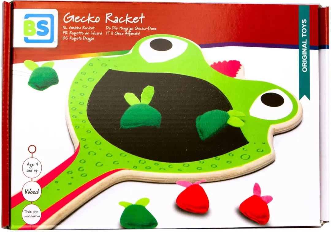 BS Toys Gecko Racket Coordinatiespel 29cm - 9-delig - Groen