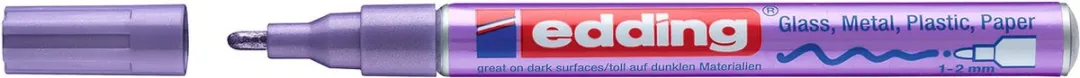 edding Glanslakmarker 751 Rond 1-2mm Paars-metallic