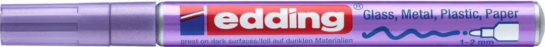 edding Glanslakmarker 751 Rond 1-2mm Paars-metallic