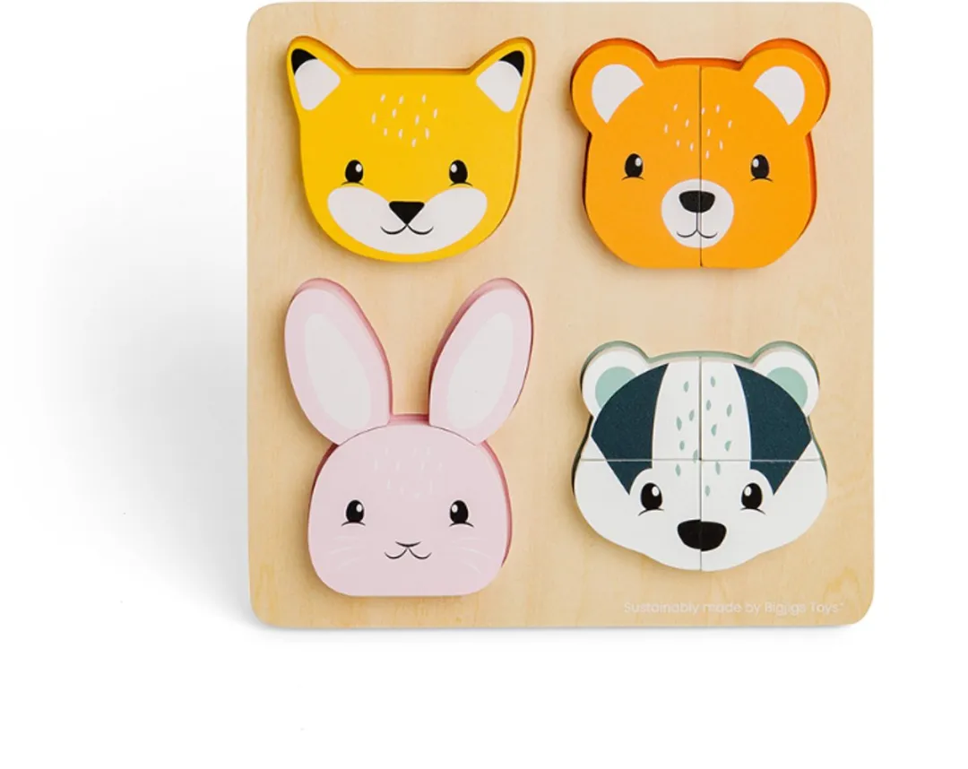 BIGJIGS Houten Dieren Puzzel 1000 Stuks - Multicolor