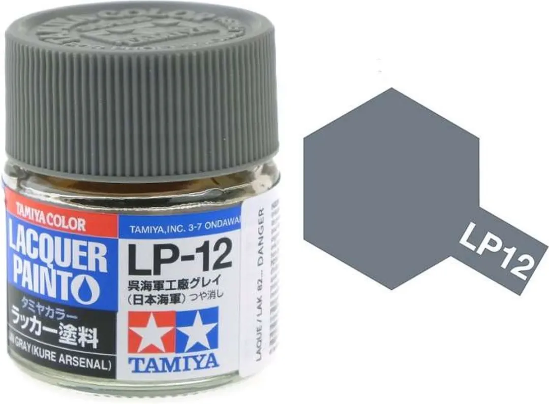 Tamiya Hobbyverf Olieverf - LP-12 IJN Grey Kure A. - Matt - Lacquer Paint - Verf potje - 10 ml
