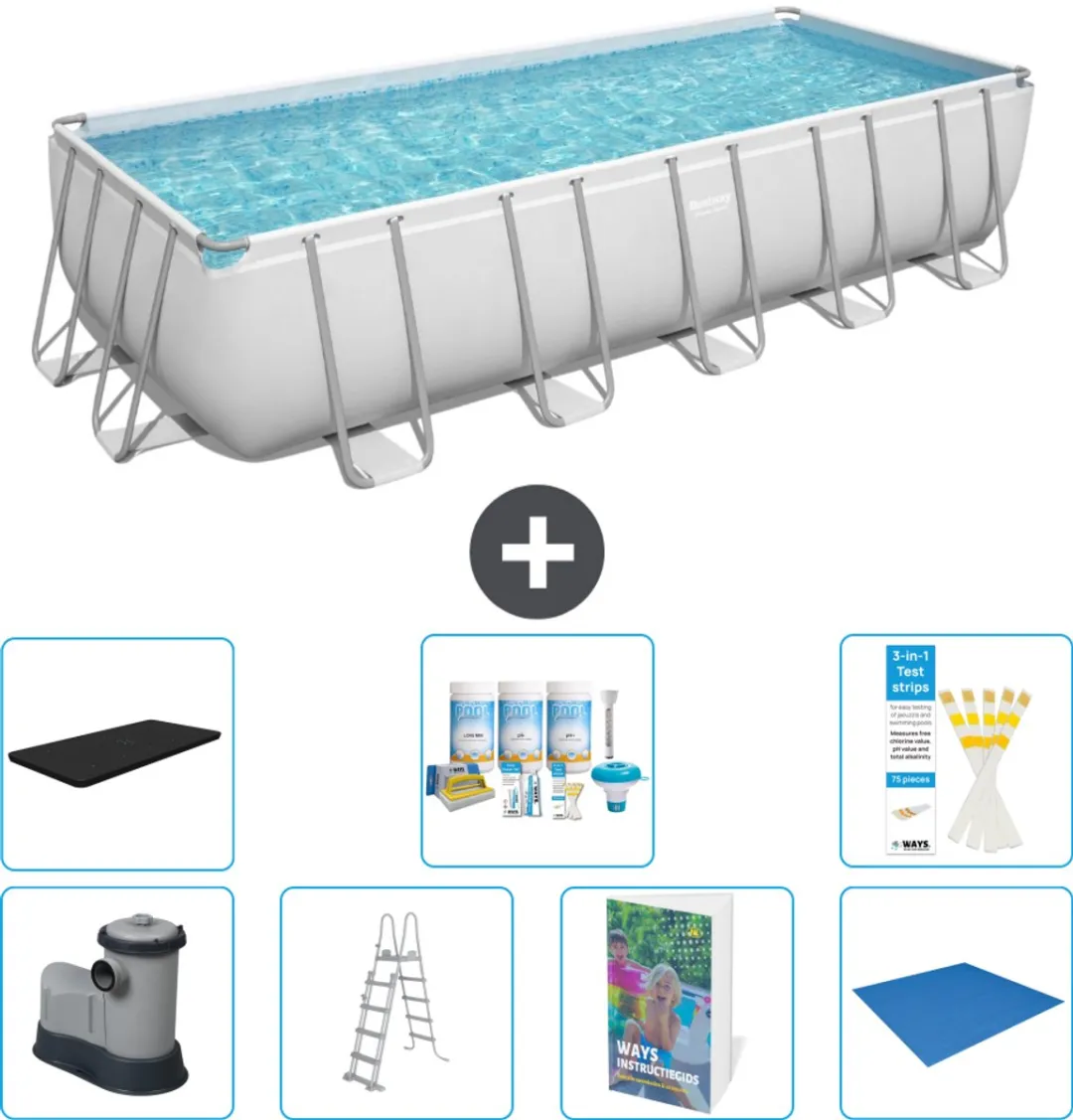 Bestway Power Steel Zwembad 640x274x132cm
