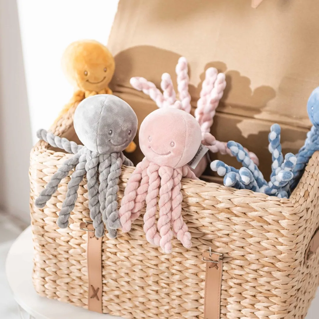 Nattou Octopus Lapidou Knuffel 23cm - Oker
