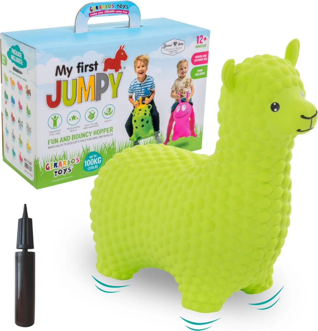 JUMPY Alpaca skippy - Speelgoed skippybal voor kinderen - 12 maanden+ - 100 kg
