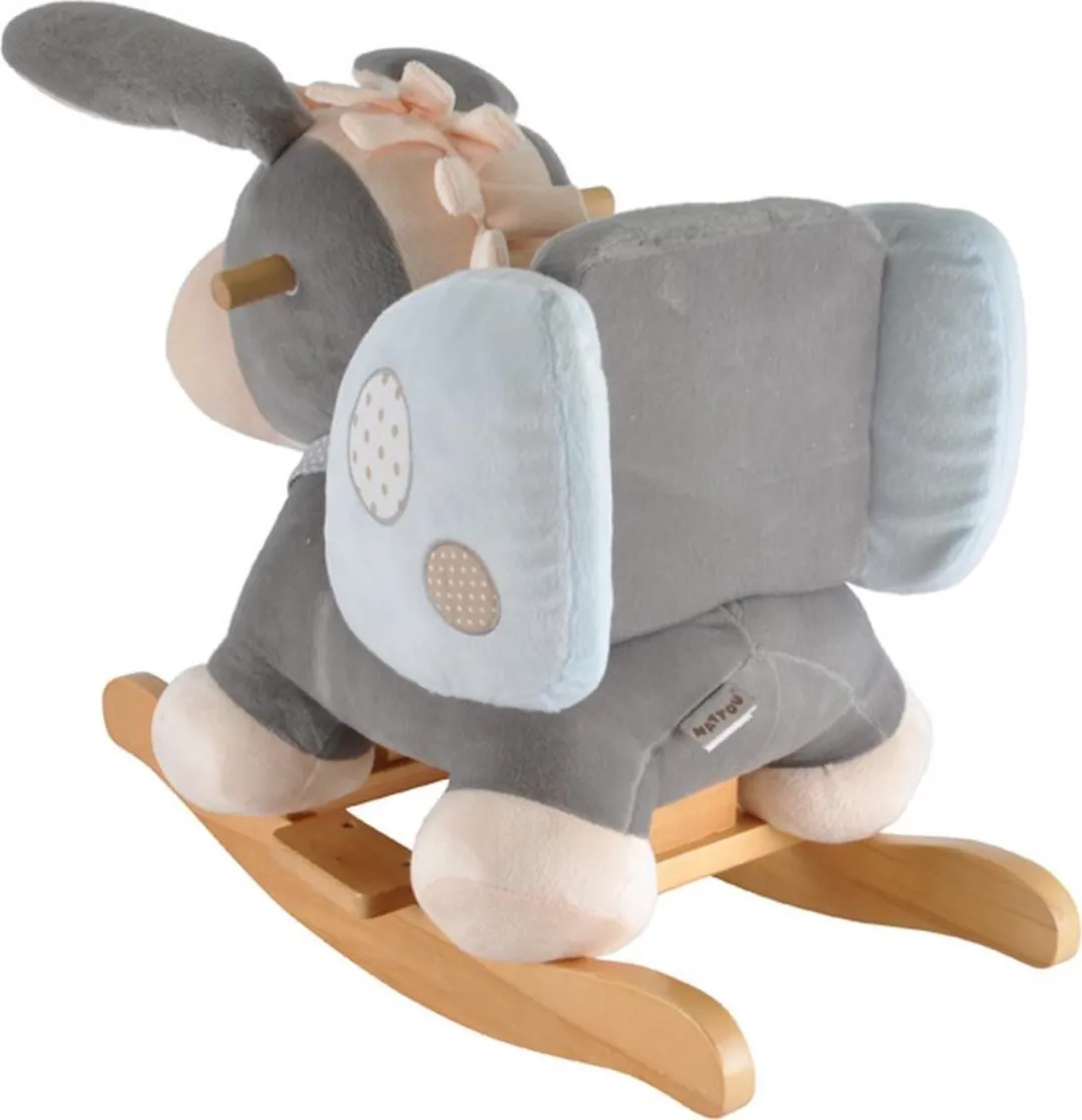 Nattou Cappuccino Hobbelpaard Ezel 60cm - Blauw/Grijs