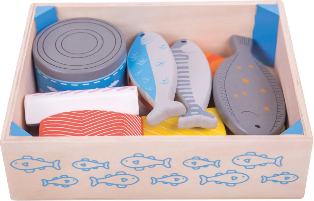BIGJIGS Kratje met Vis - Multikleur