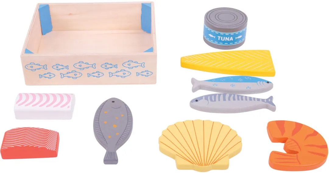BIGJIGS Kratje met Vis - Multikleur