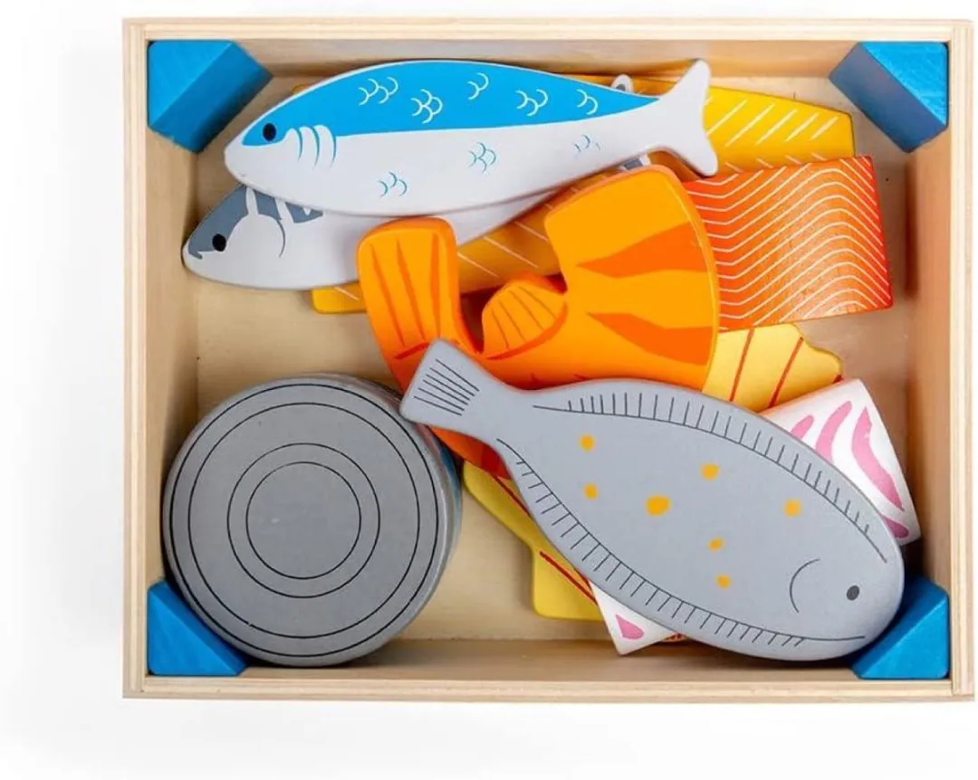 BIGJIGS Kratje met Vis - Multikleur