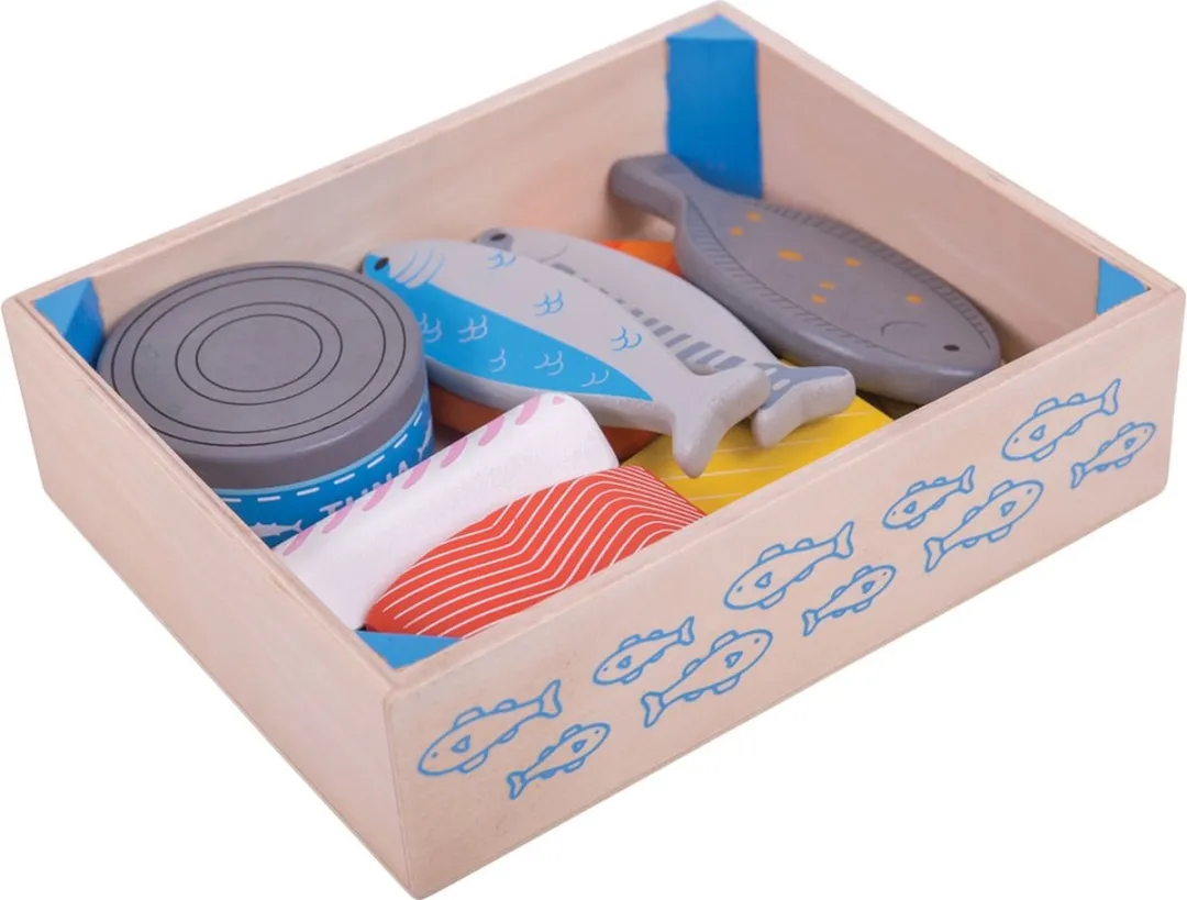 BIGJIGS Kratje met Vis - Multikleur