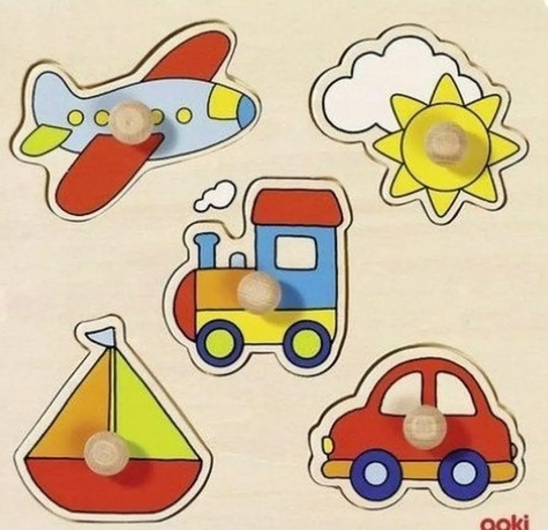 Goki My Journey Lift-Out Puzzle 5 Stuks - Multicolor