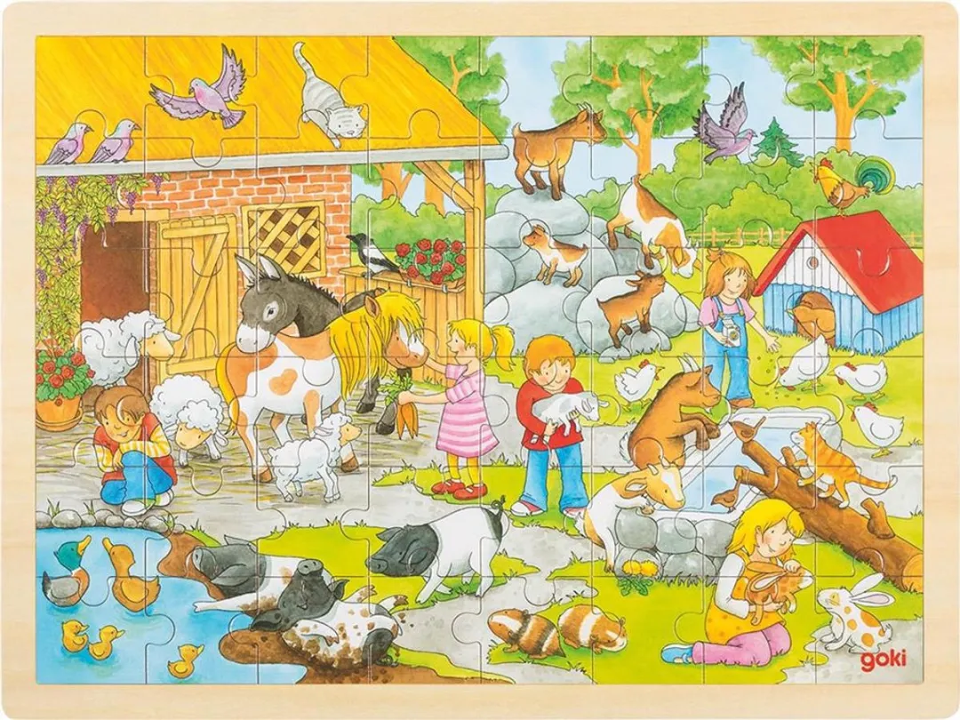 Goki Petting Zoo Puzzle 48 Stuks - Multicolor