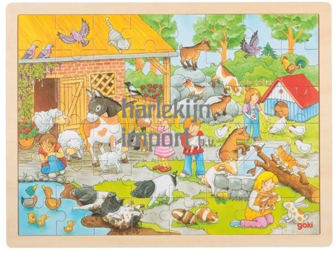 Goki Petting Zoo Puzzle 48 Stuks - Multicolor