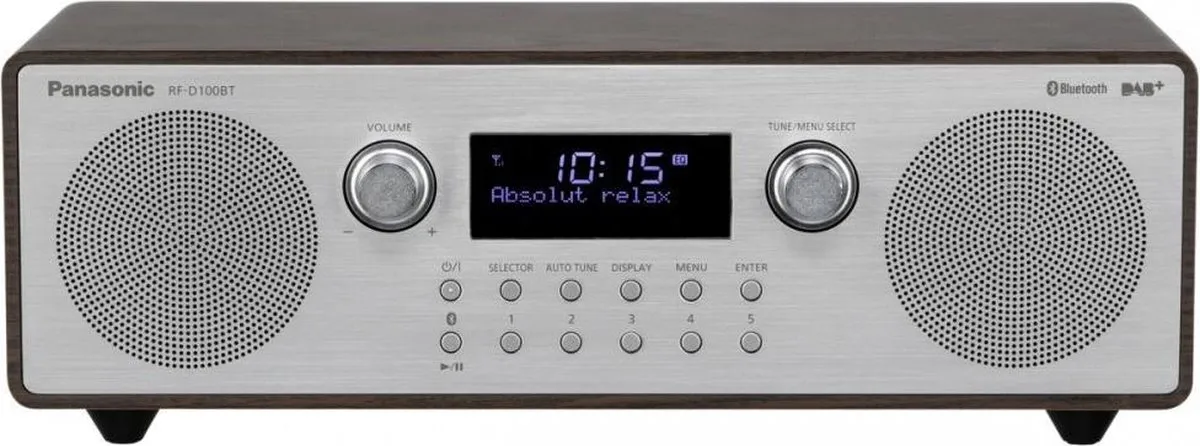 Panasonic RF-D100BT Draadloze Radio - 10W - Grijs - afbeelding 6 van 6