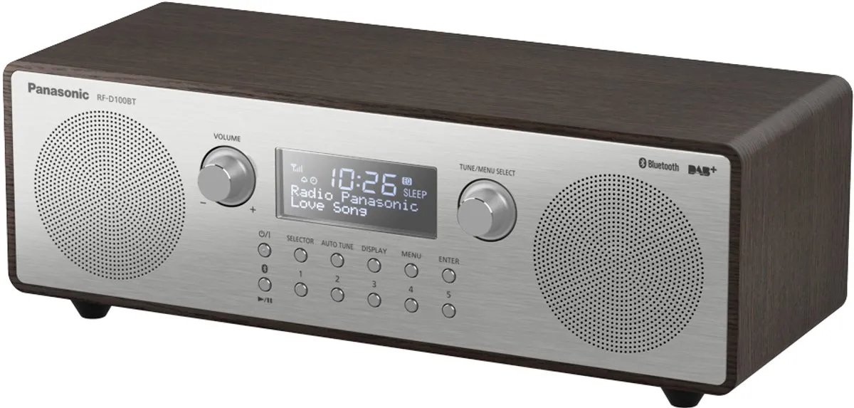 Panasonic RF-D100BT Draadloze Radio - 10W - Grijs