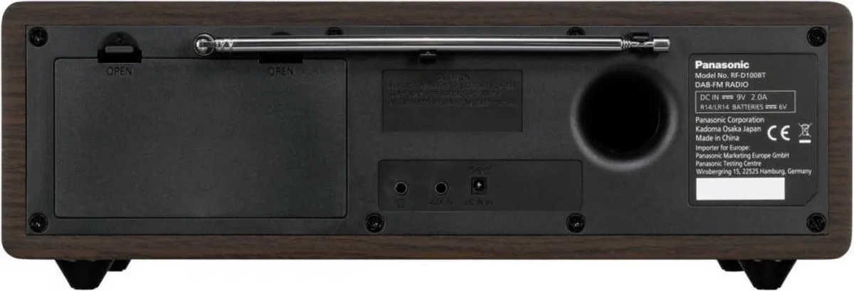 Panasonic RF-D100BT Draadloze Radio - 10W - Grijs