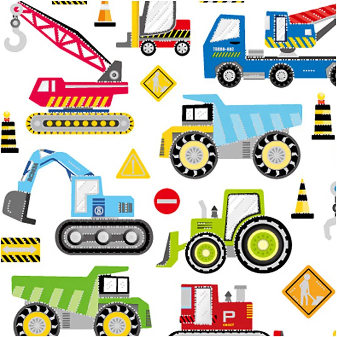 Creativ Company Voertuigen Bouwplaats Stickers - 15x16,5cm - Multi