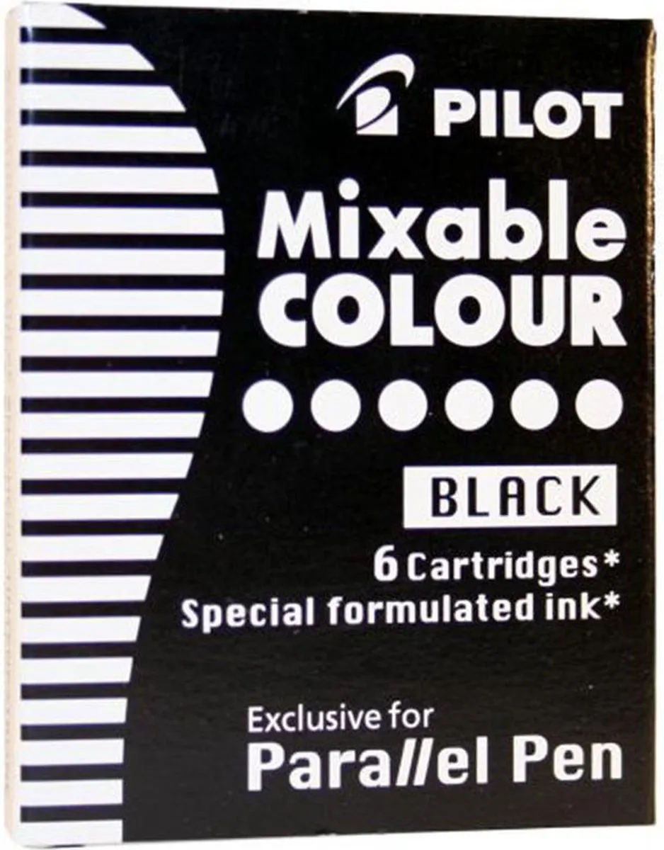 Pilot Parallel Pen Zwarte Cartridges 6ml