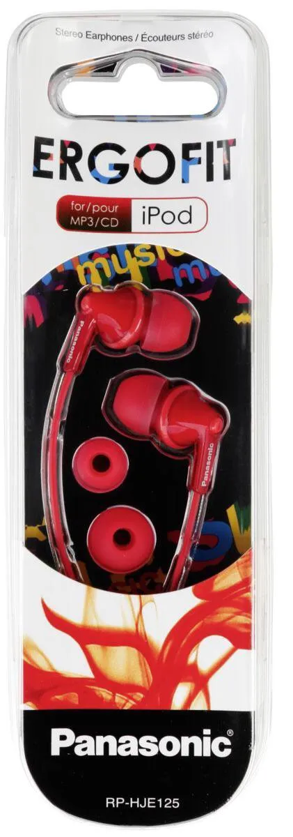 Panasonic RP-HJE125E In-ear Hoofdtelefoon - Rood