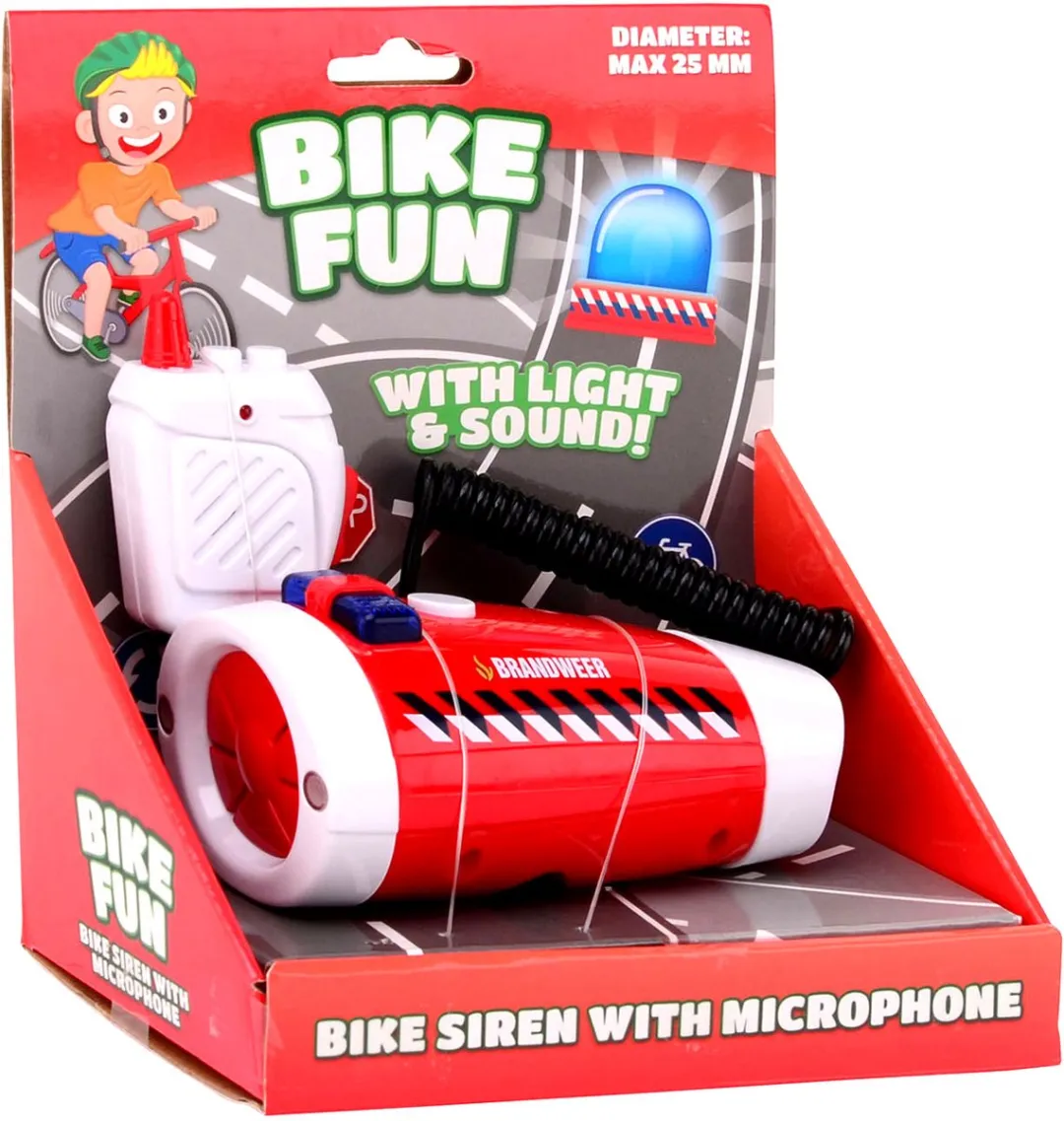 Johntoy Brandweer Fietssirene met Licht en Geluid - Multi