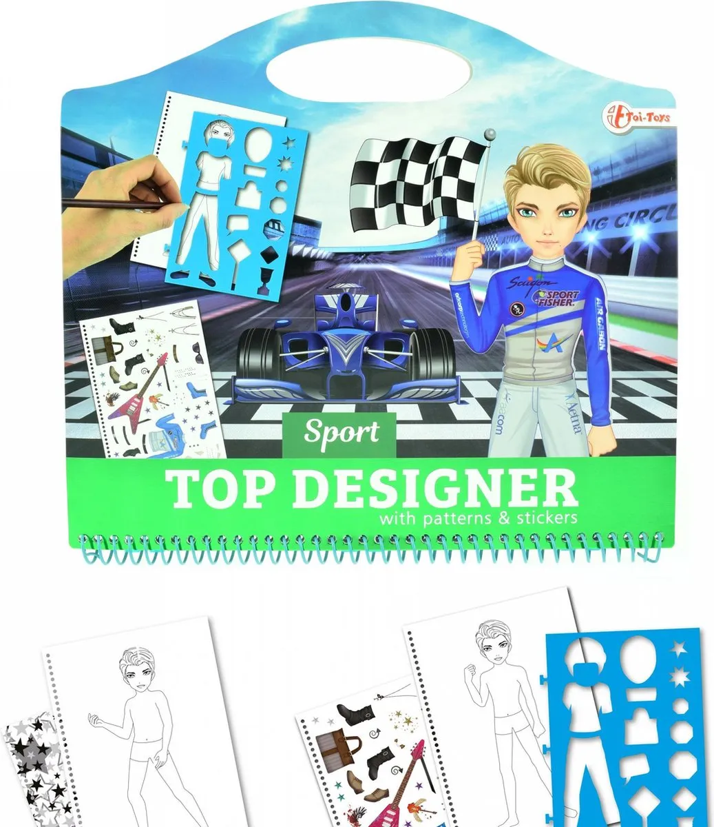 Toi-Toys Creatief Schetsboek Race Thema - Multicolor