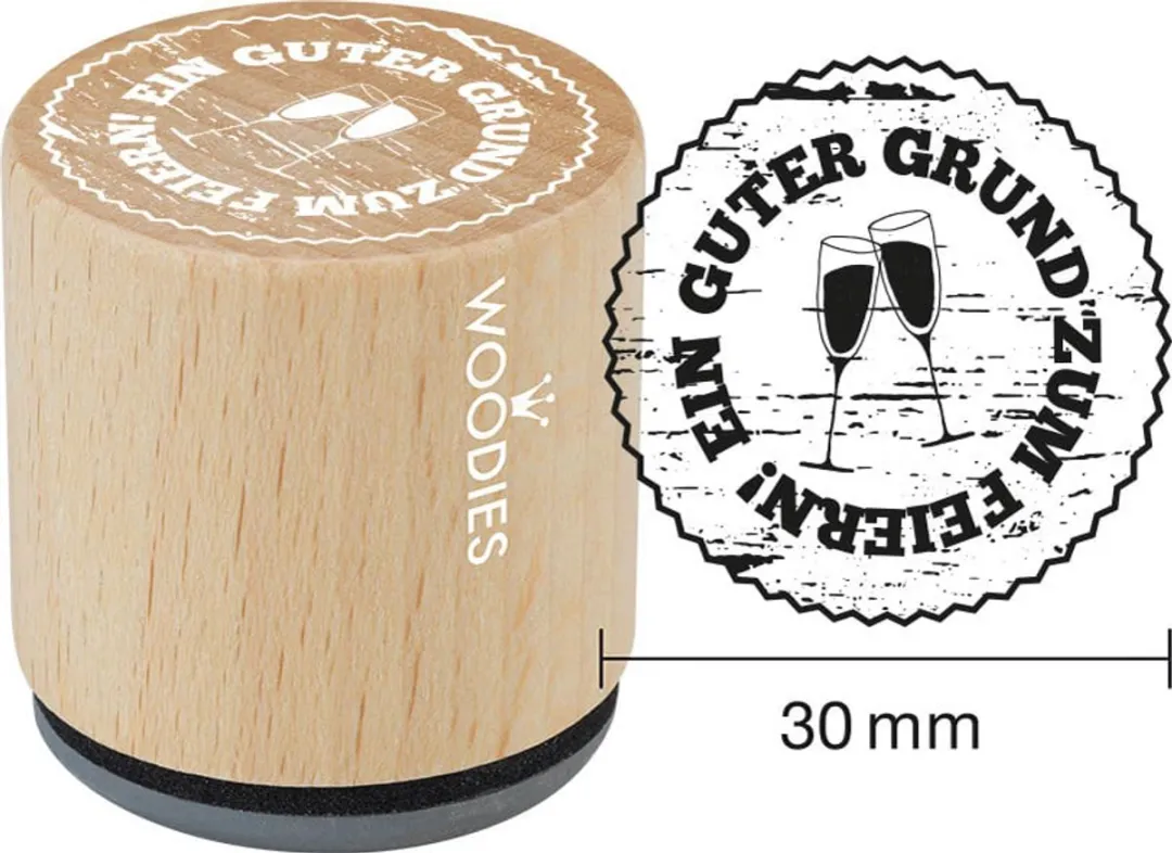 Stempel met motivatieprint 'Reden om te vieren'