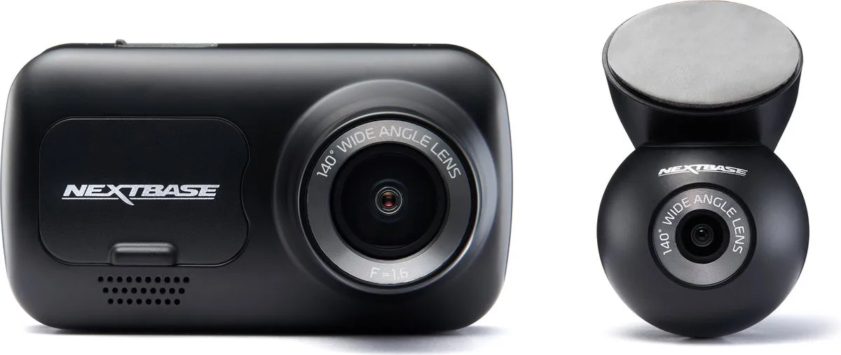 Nextbase 222XRWC Dashcam - Front 1080p + Rear 720p - Zwart