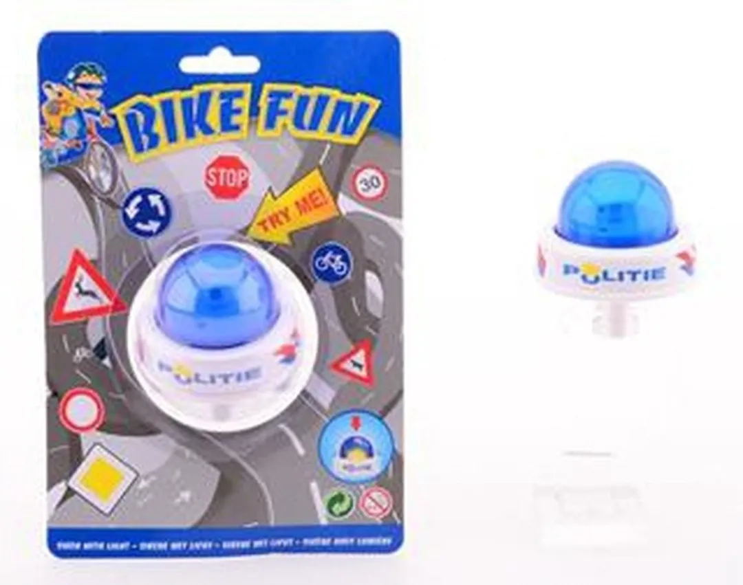 Johntoy Fiets Sirene Politie Blauw/Wit