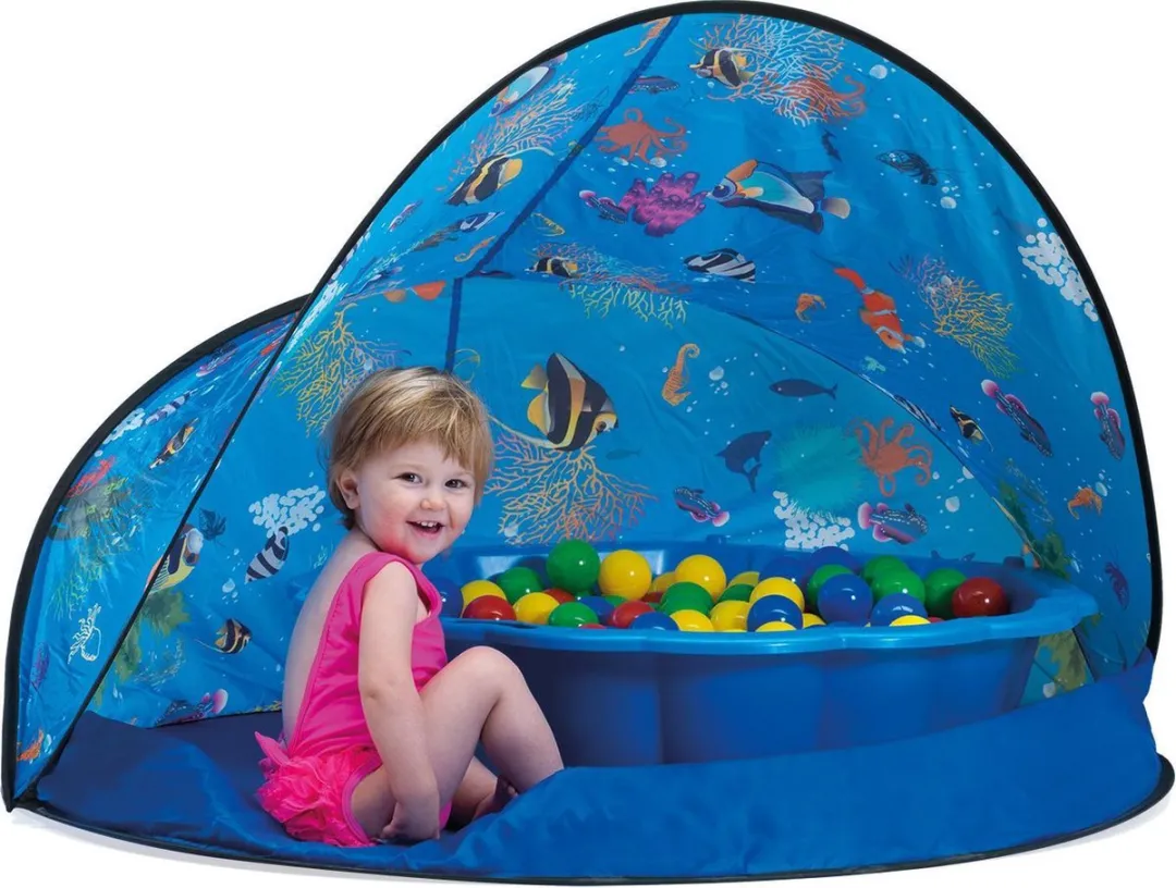 Paradiso Toys tent en zandbak combinatie blauw