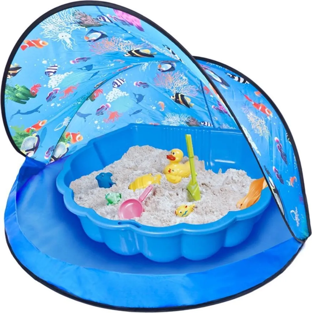 Paradiso Toys tent en zandbak combinatie blauw