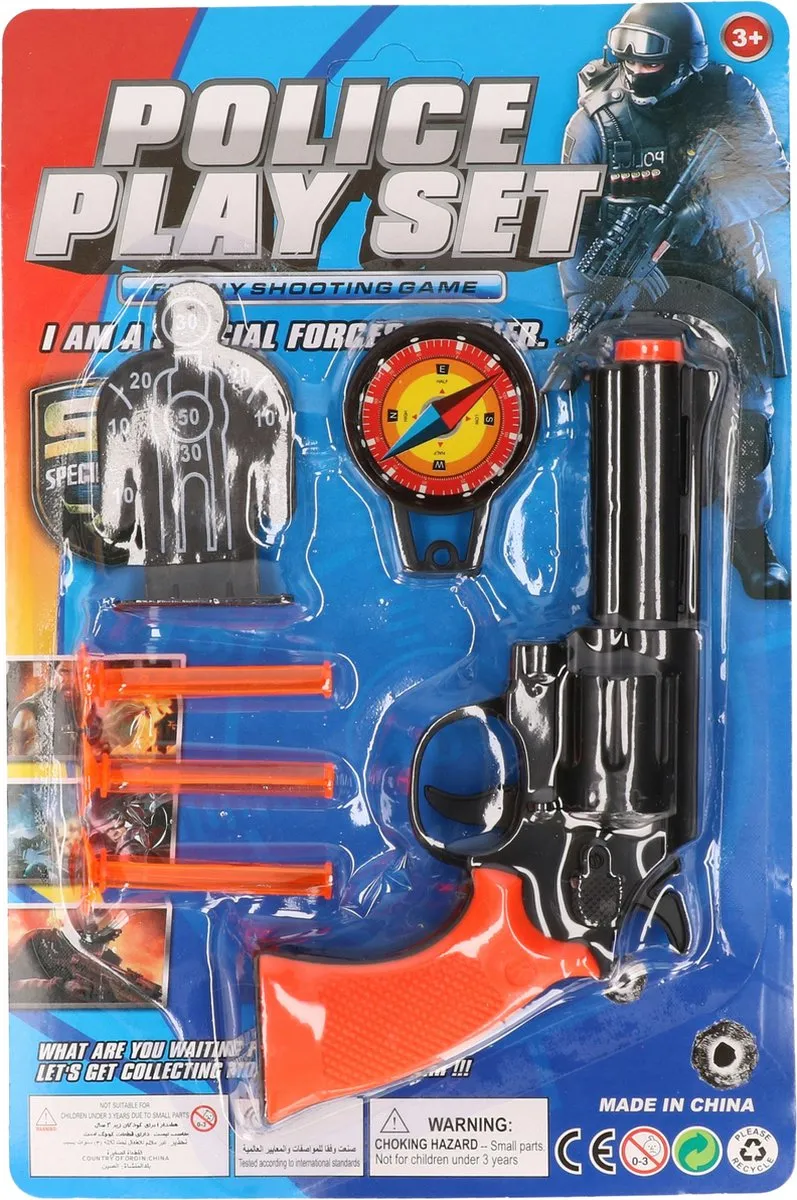 Jonotoys Politie pistool - Multi - 15 cm