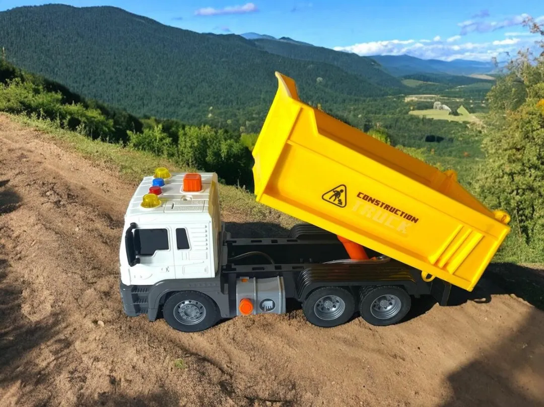 698 Jian Sheng Dumper Vrachtwagen JS101-dumper - Geel - afbeelding 6 van 6