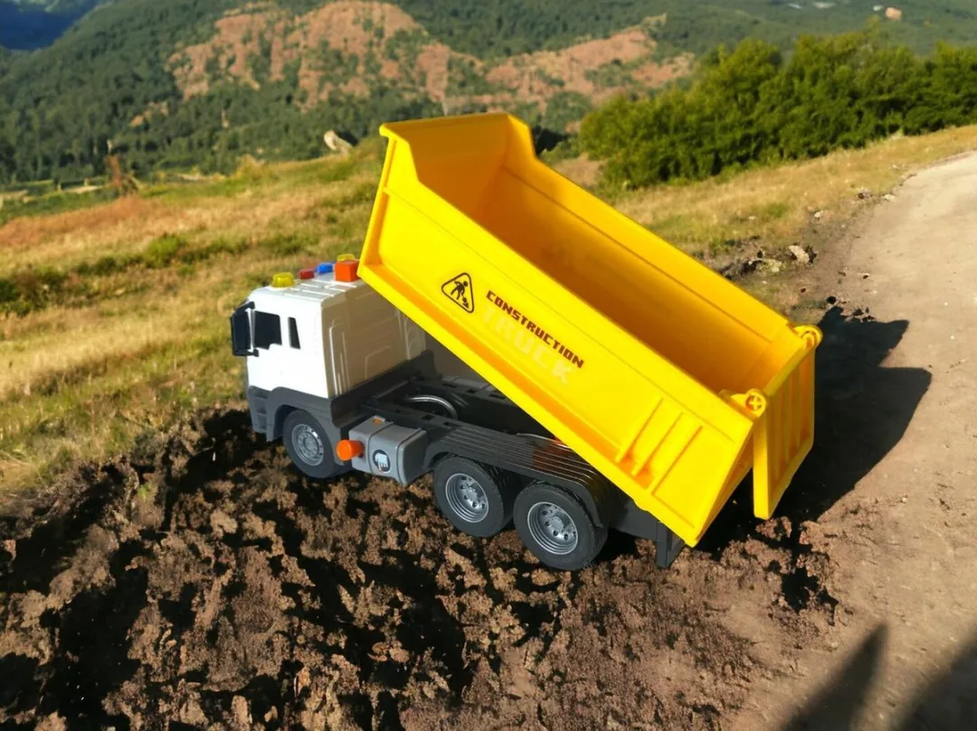 Dumper vrachtwagen - Frictie Dump Truck 24.5CM - met geluid - verstelbaar laadbak