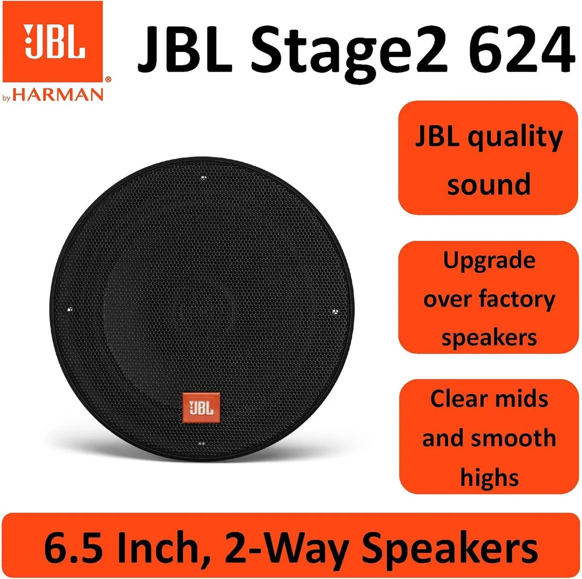 JBL Stage2 624 Autospeaker 240W - 2 Stuks