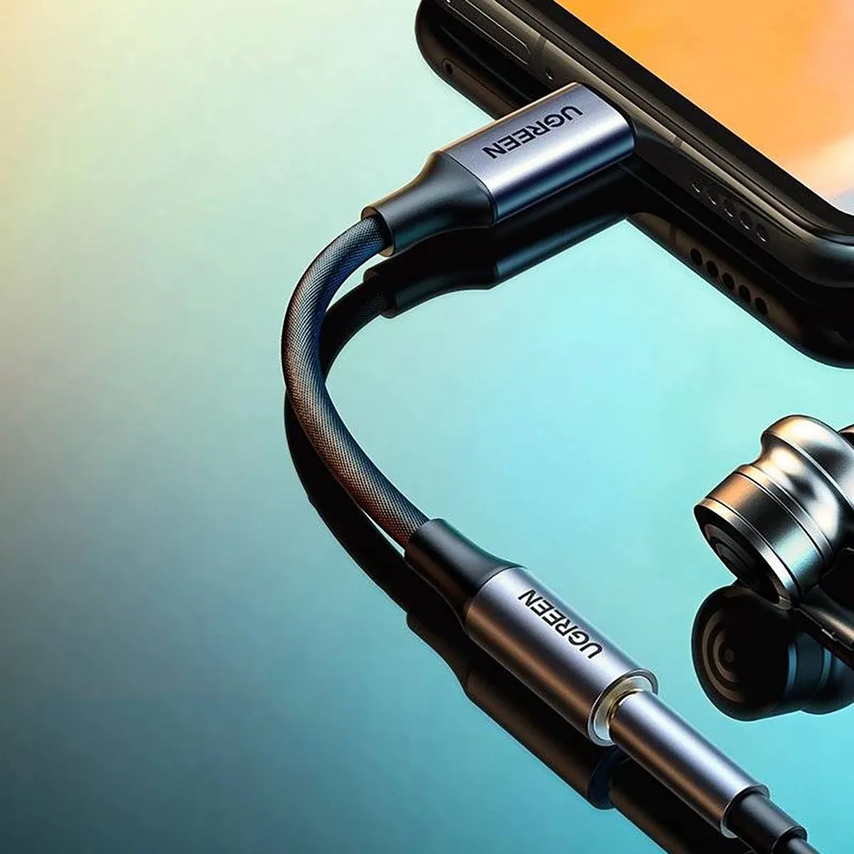 UGREEN Mini Jack 3.5mm naar USB-C Adapter - Grijs
