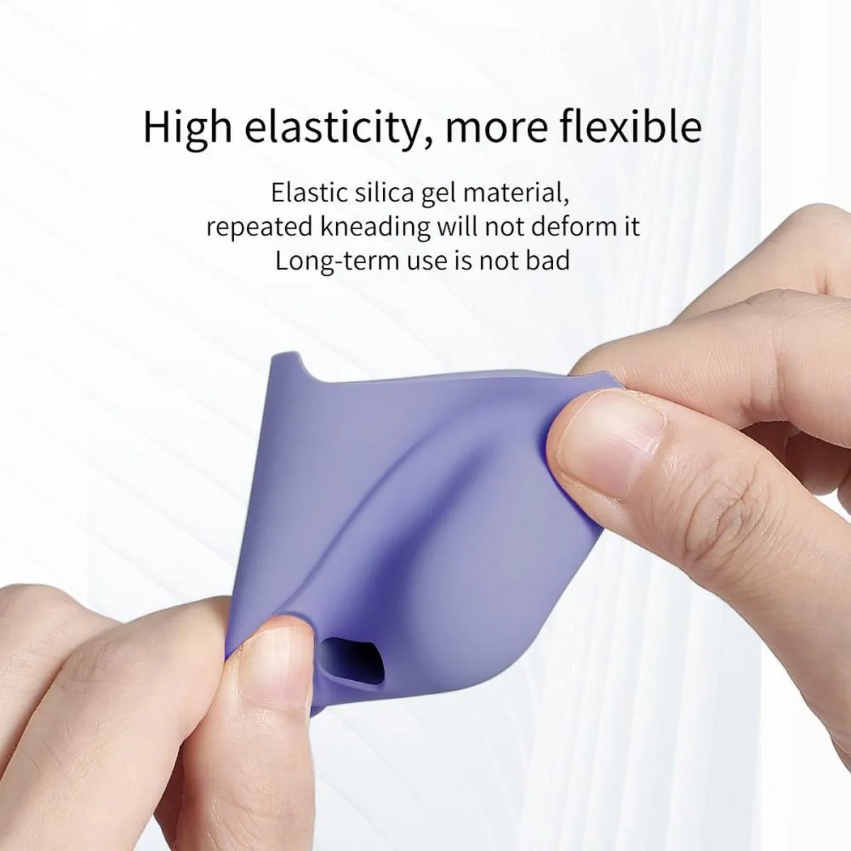 Baseus Silicone Hoesje AirPods 1/2 - Paars - afbeelding 4 van 6