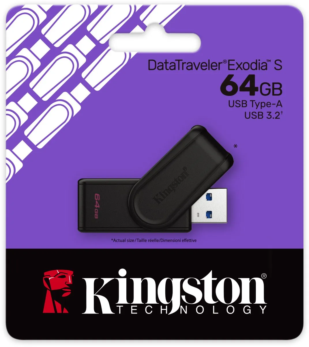 Kingston DataTraveler Exodia S DTXS/64GB USB-stick 64GB - Zwart