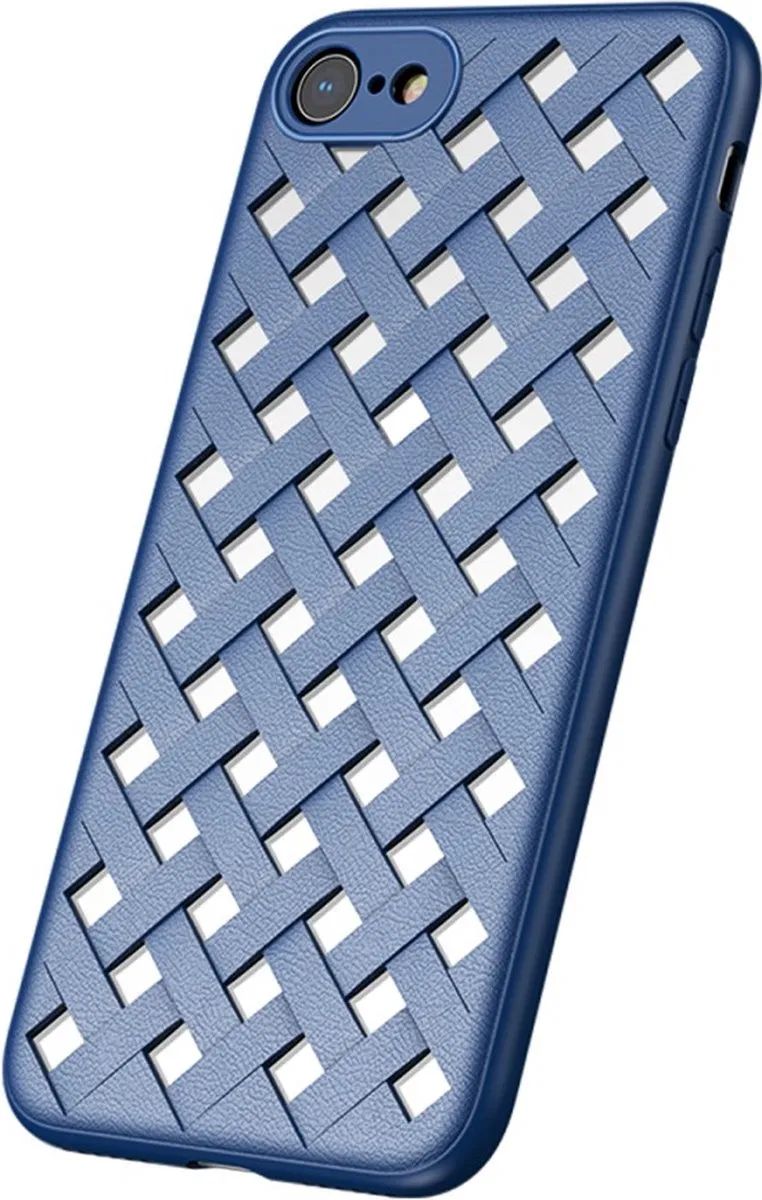 Baseus Geweven TPU Hoesje iPhone 7/8/SE - Blauw