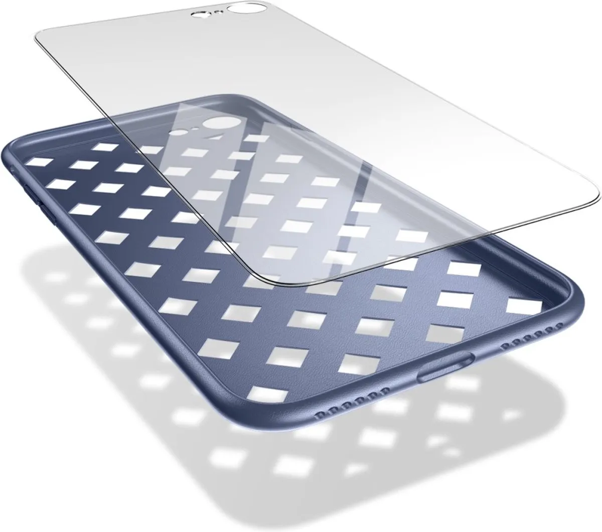 Baseus Geweven TPU Hoesje iPhone 7/8/SE - Blauw