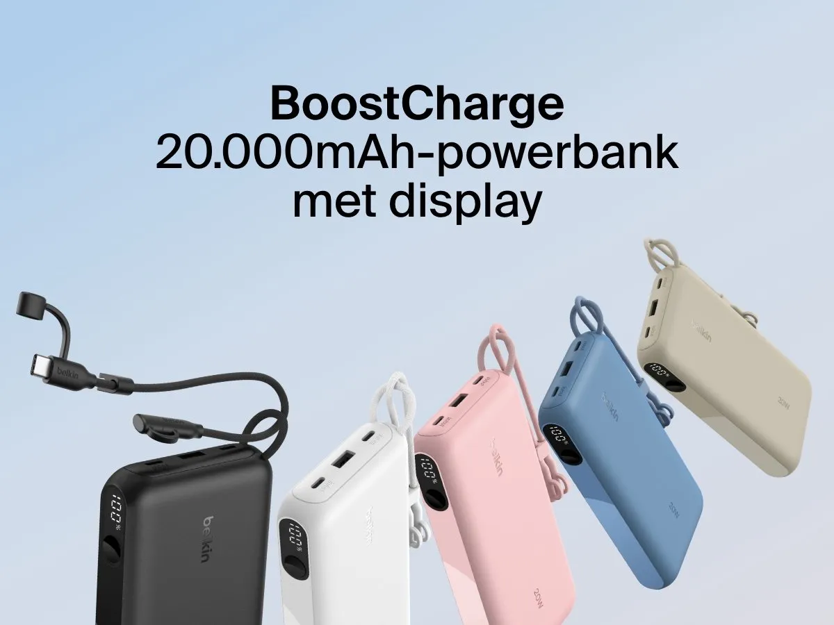 Belkin Power Bank 20000mAh 20W - Blauw - afbeelding 6 van 6