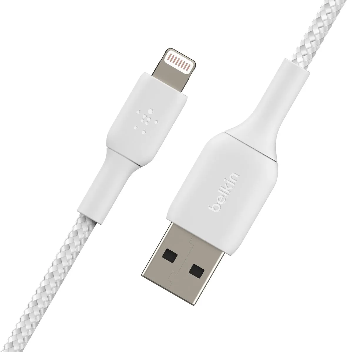 Belkin Braided iPhone Lightning naar USB-A Kabel 2m - Wit