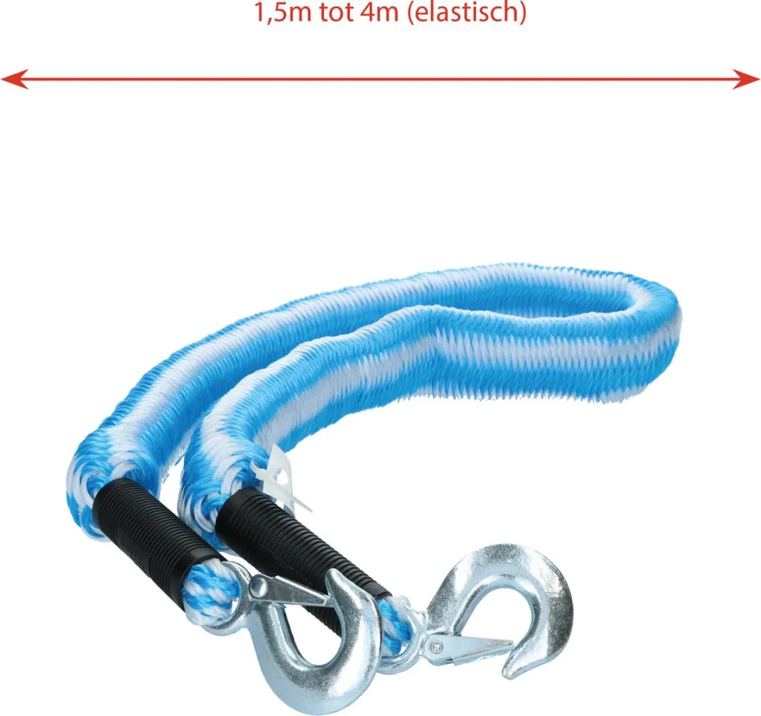 Carpoint Sleepkabel TUV Stretch 2 Ton 4m - Blauw/Wit
