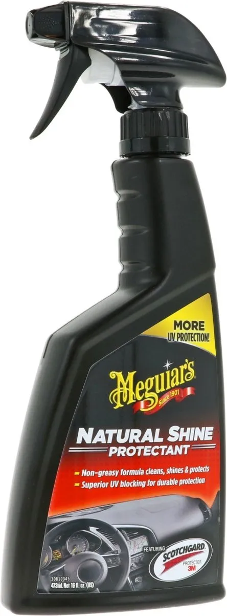 Meguiar's Natural Shine Vinyl & Rubber Protectant – Met Scotchguard – 473ml