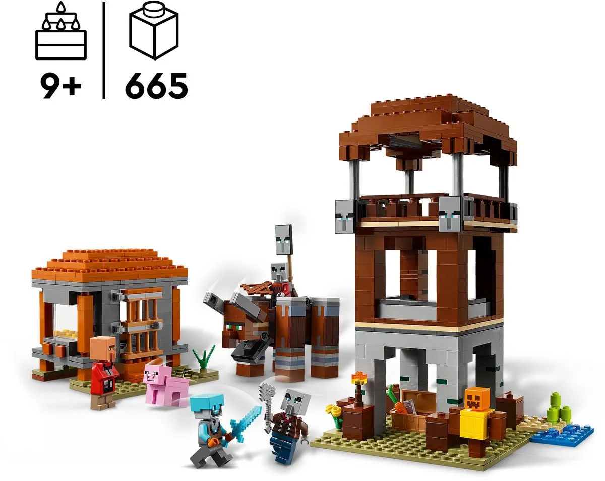 LEGO Minecraft De Plunderaar Buitenpost 21278 - 665 Stukken