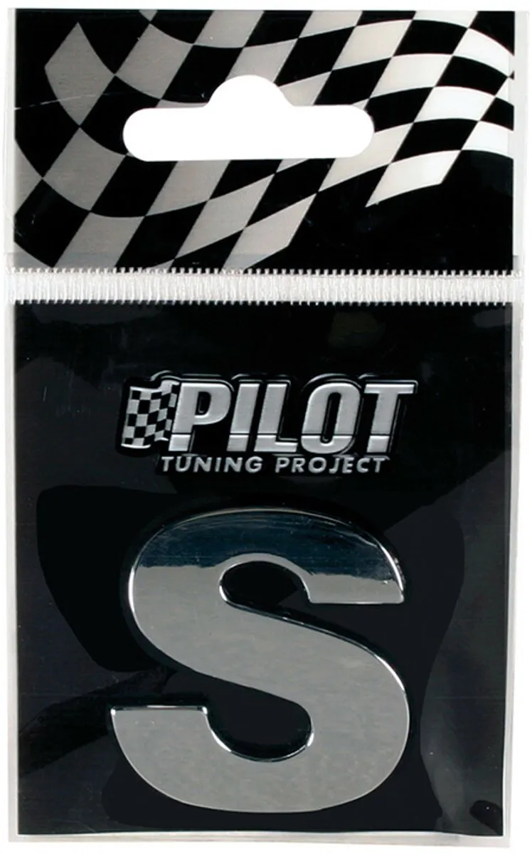 Lampa 3D Letter S Chromen Kunststof 28mm