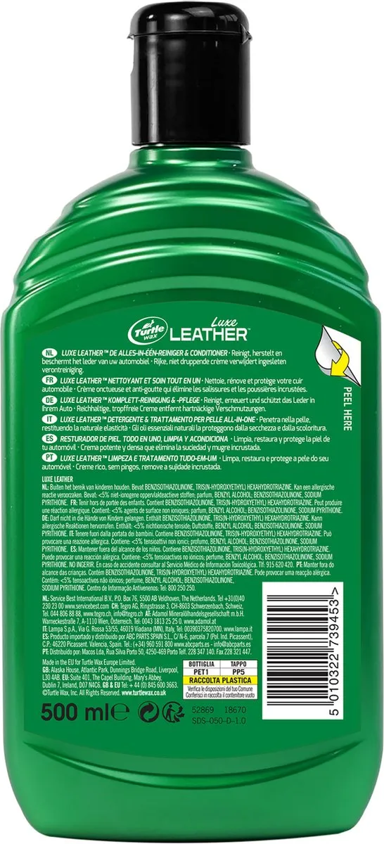 Turtle Wax GL Luxe Leather Lederreiniger 500ml