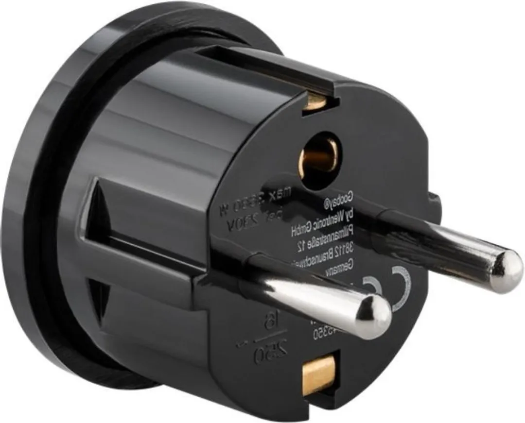 Goobay USA naar EU Wereldstekker - Geaard - Zwart