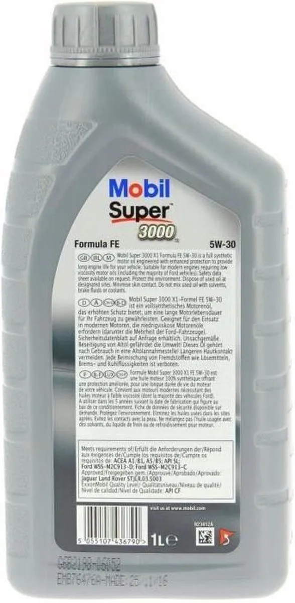 Mobil Super 3000 Formula Fe 5W-30 Motorolie 1L - o.a. Ford/Volkswagen